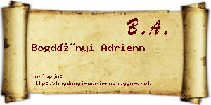 Bogdányi Adrienn névjegykártya